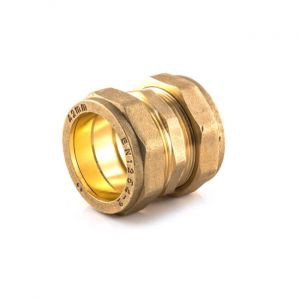 [12007] 15mm straight coupler brass BFCS0015